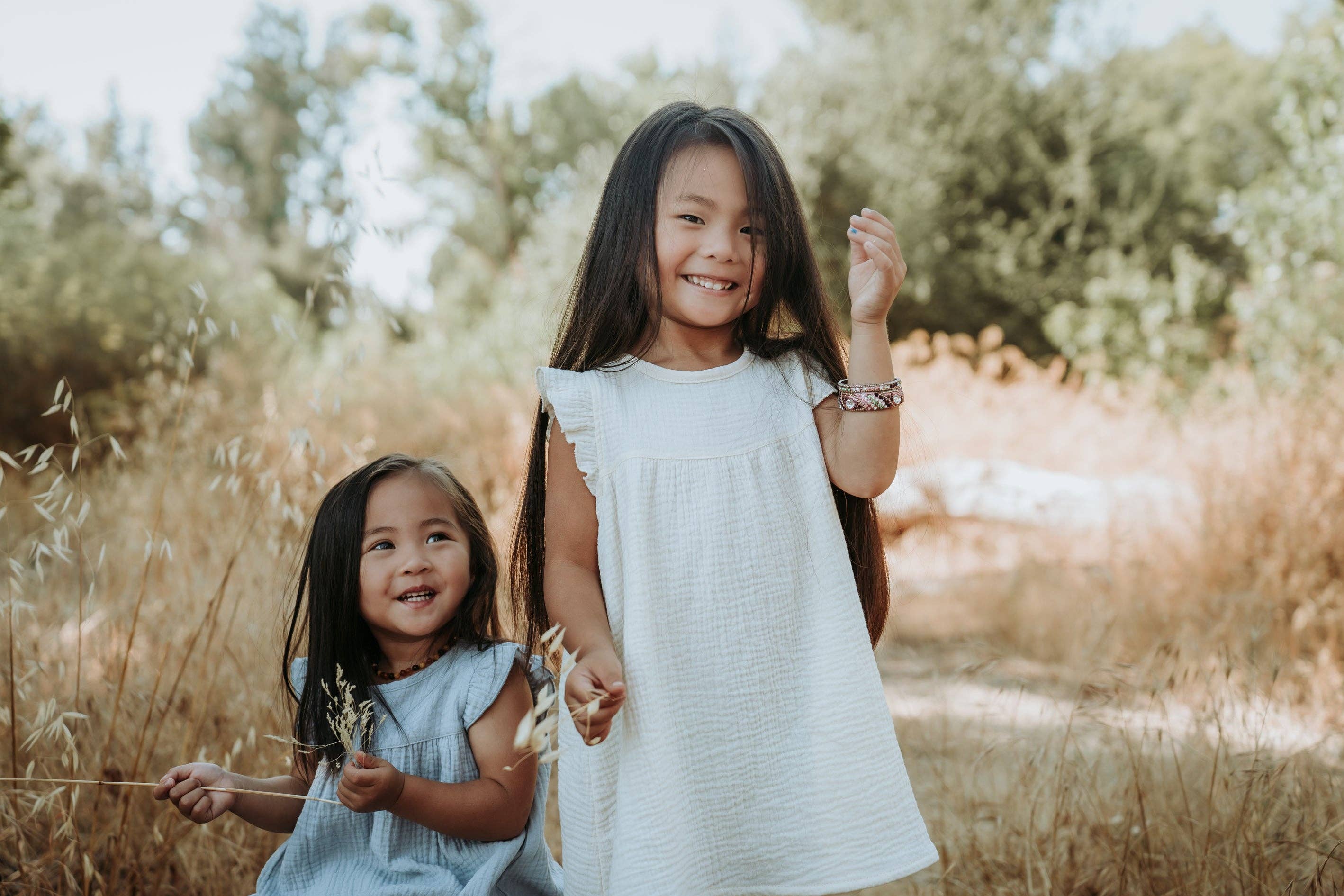 The Charlotte - Cream -Organic Muslin Sleeveless Dress