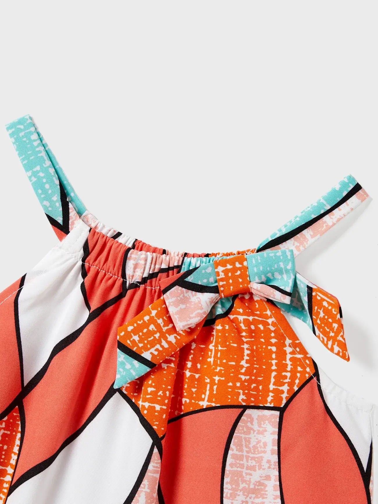 Baby Girl Geometrical Pattern Romper