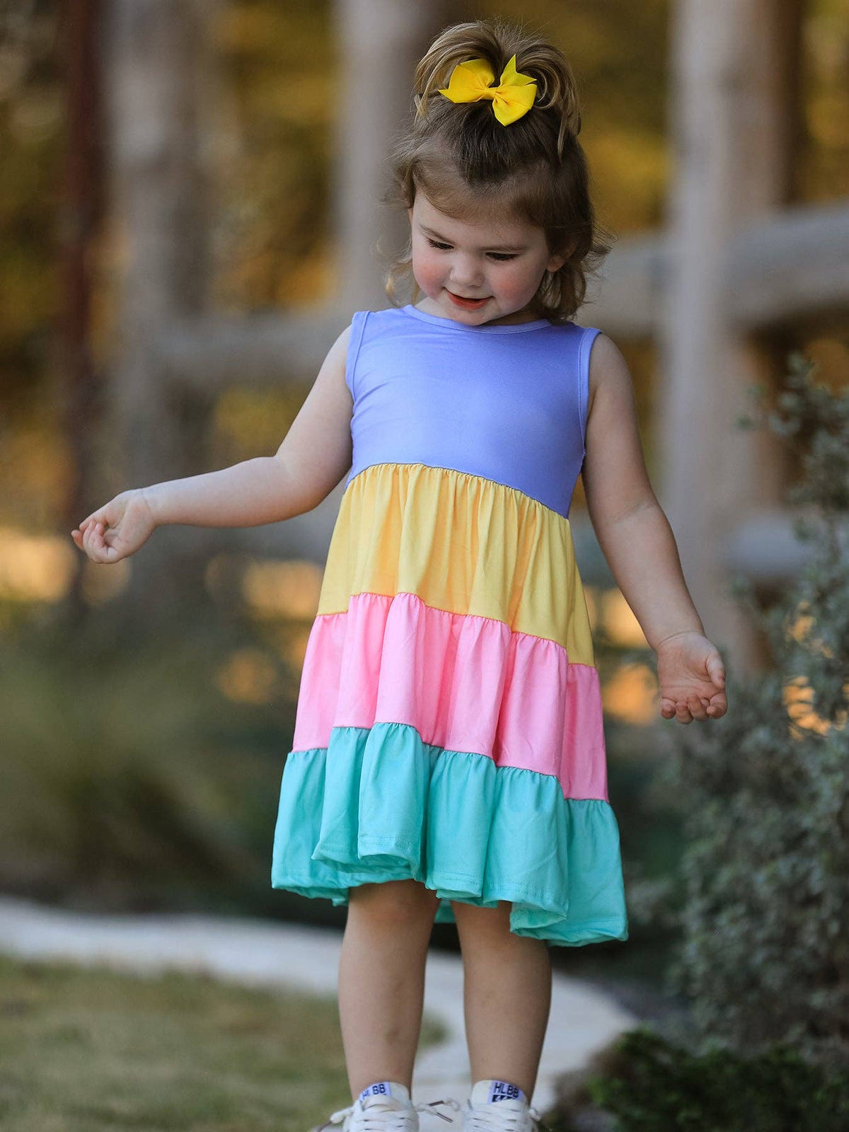 Rainbow Star Colorful 3-Piece Dress Set: 4-5Y