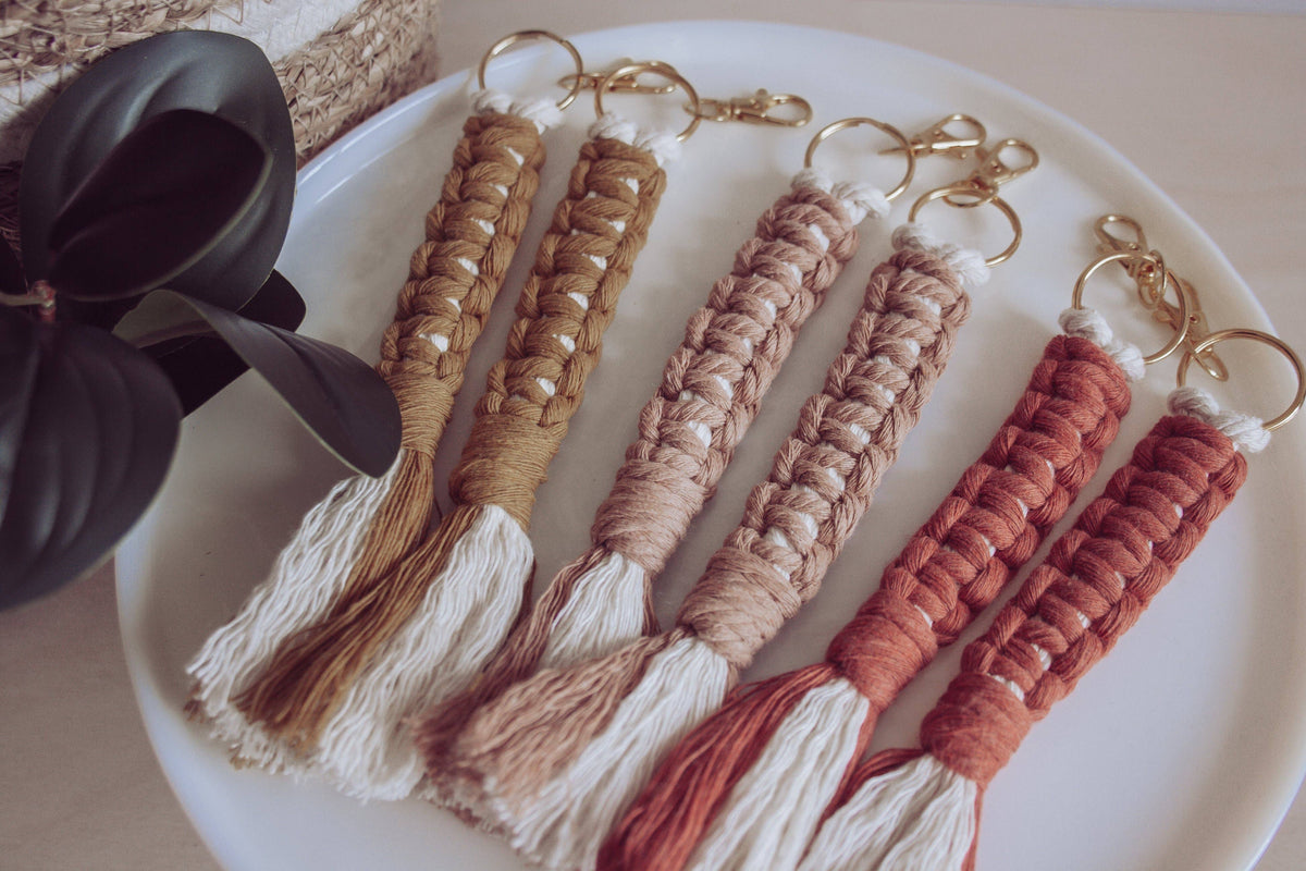 The Earth Tones -  Macrame Keychain