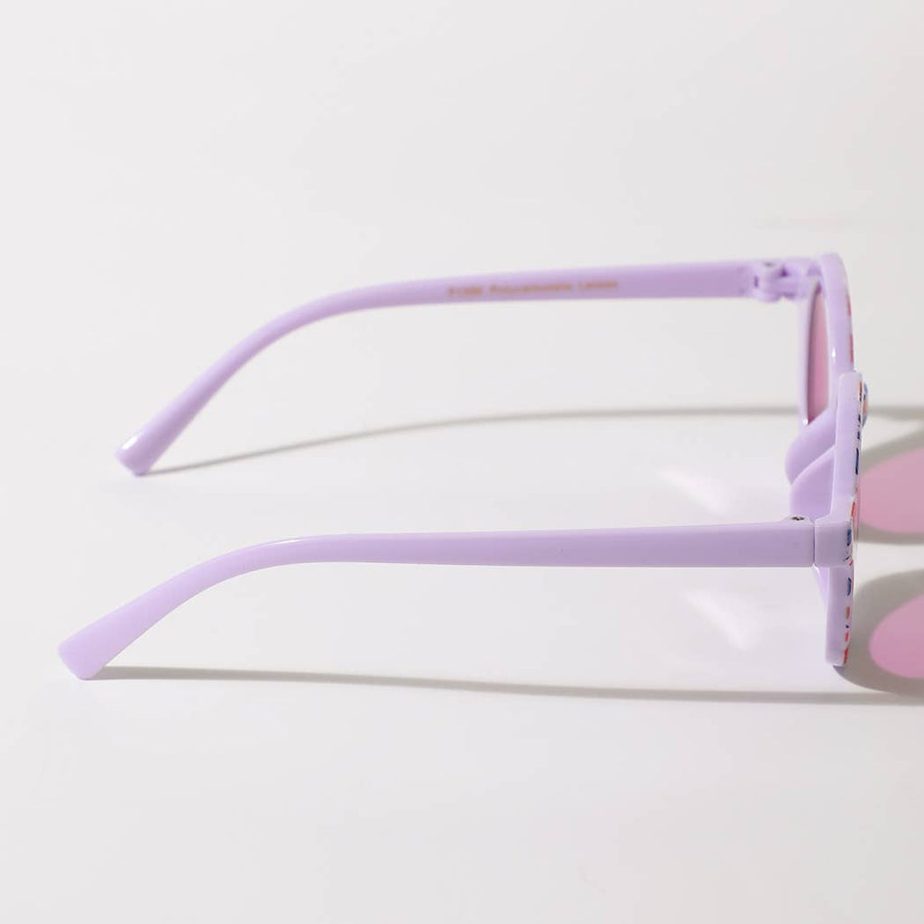 Girls Floral Round Frame Sunglasses