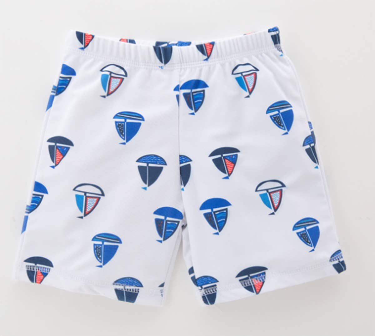 Blue Sailor Boats Striped 3pcs Boy Swimwear Set