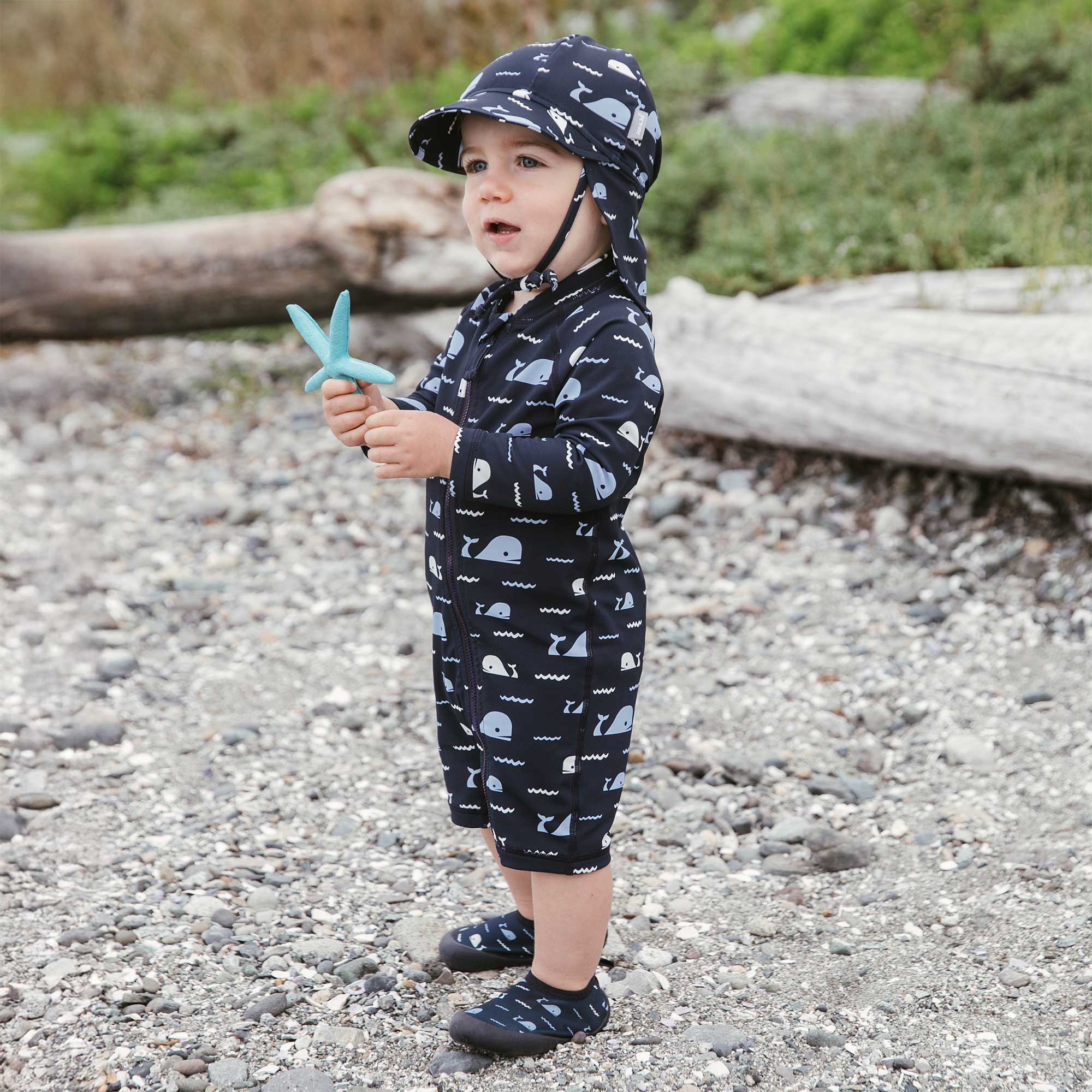 Navy Whale Tales | Kids Water Shoes