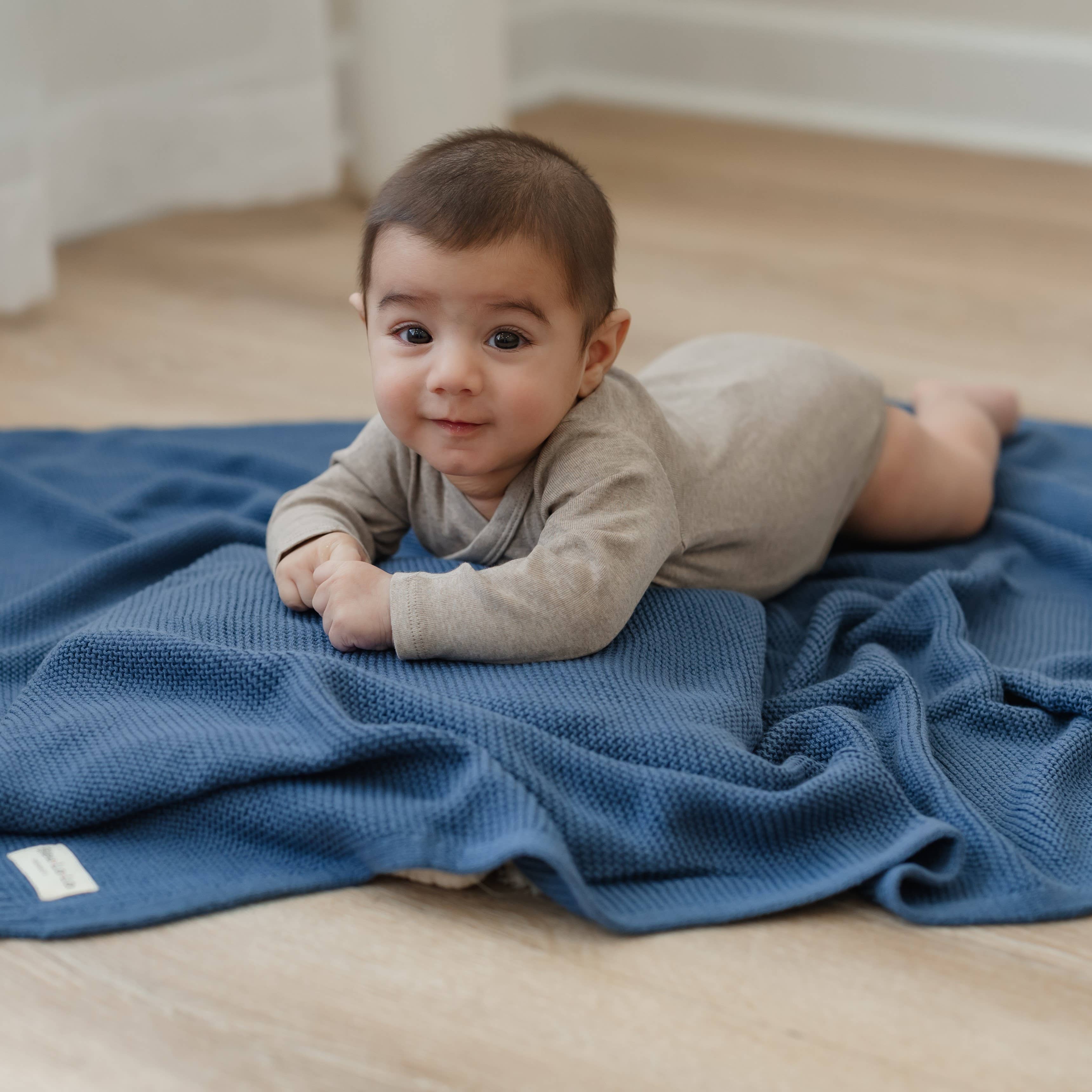 Heritage Knit 100% Organic Cotton Swaddle Baby Blanket
