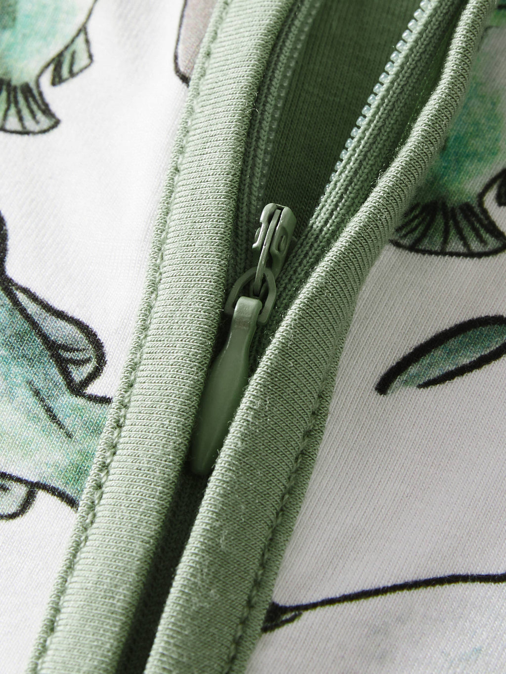 Bamboo Fiber Boy Zipper Bodysuit Pajamas
