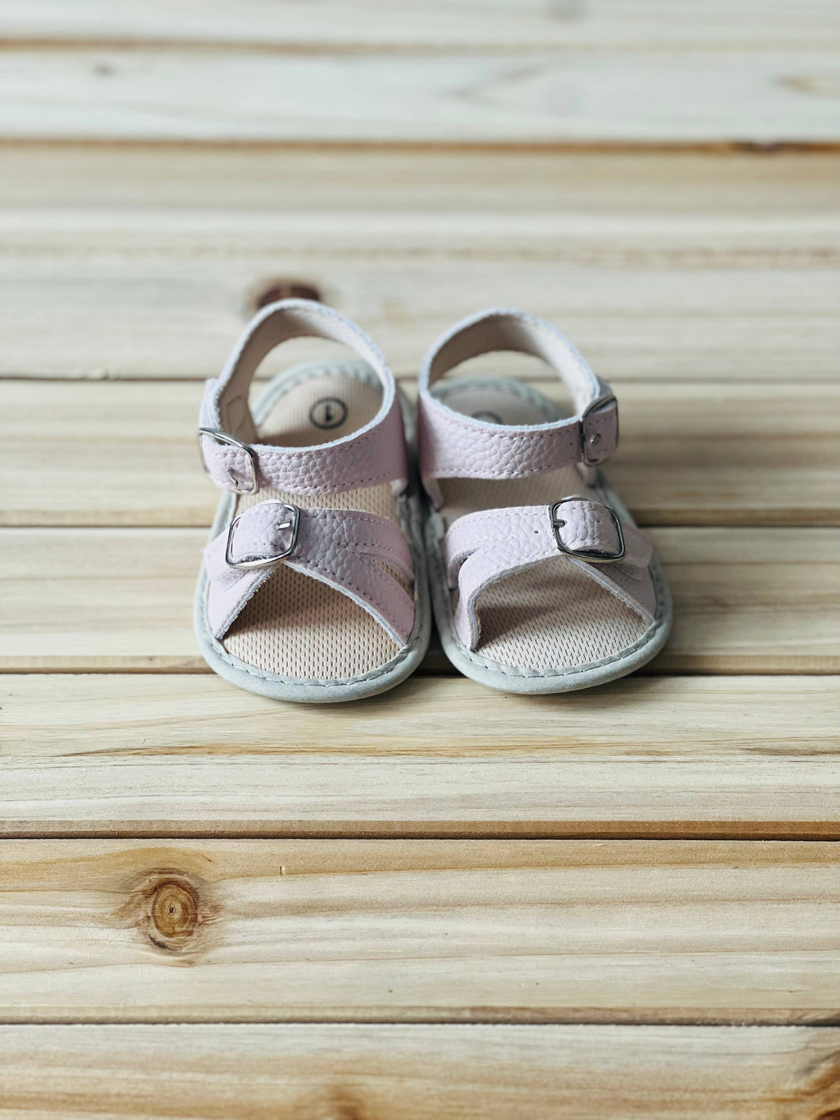 Baby Girls Pink Leather Sandals