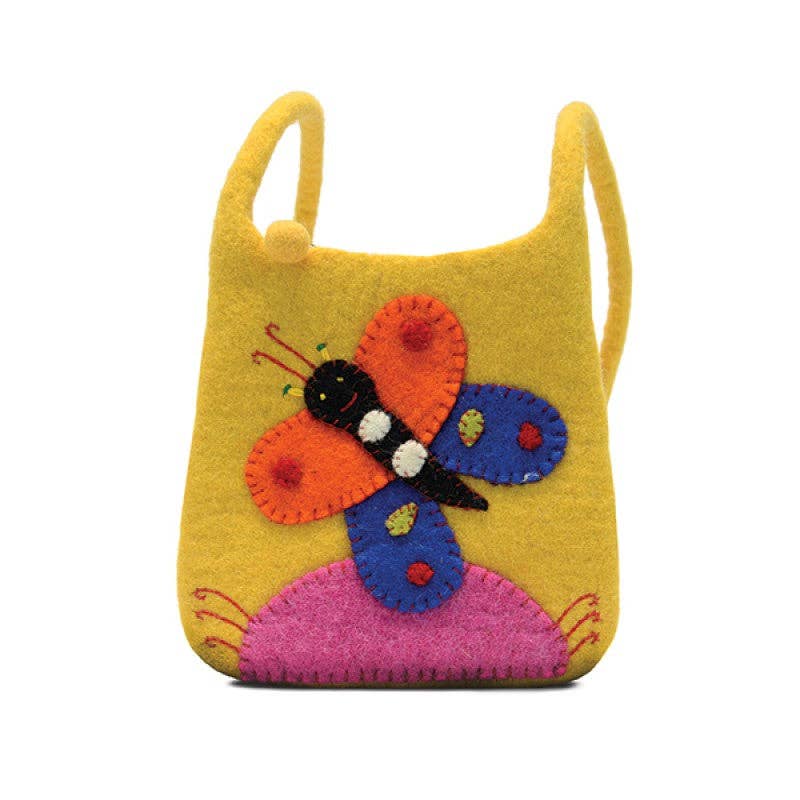 Butterfly Felted Cross Body Kids Bag