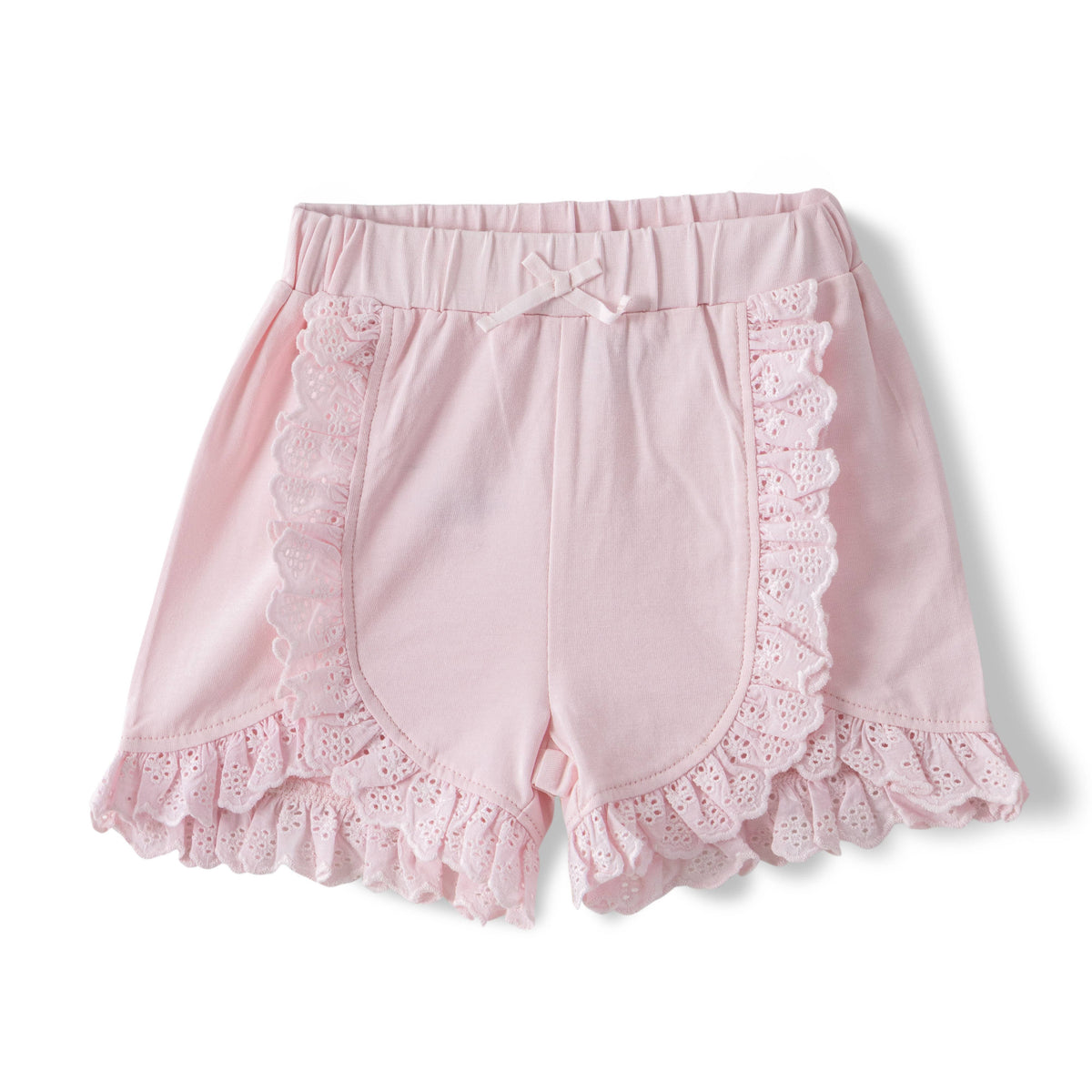 Toddler Girls’ Floral Ruffle Sleeve Top & Lace Trim Shorts Set