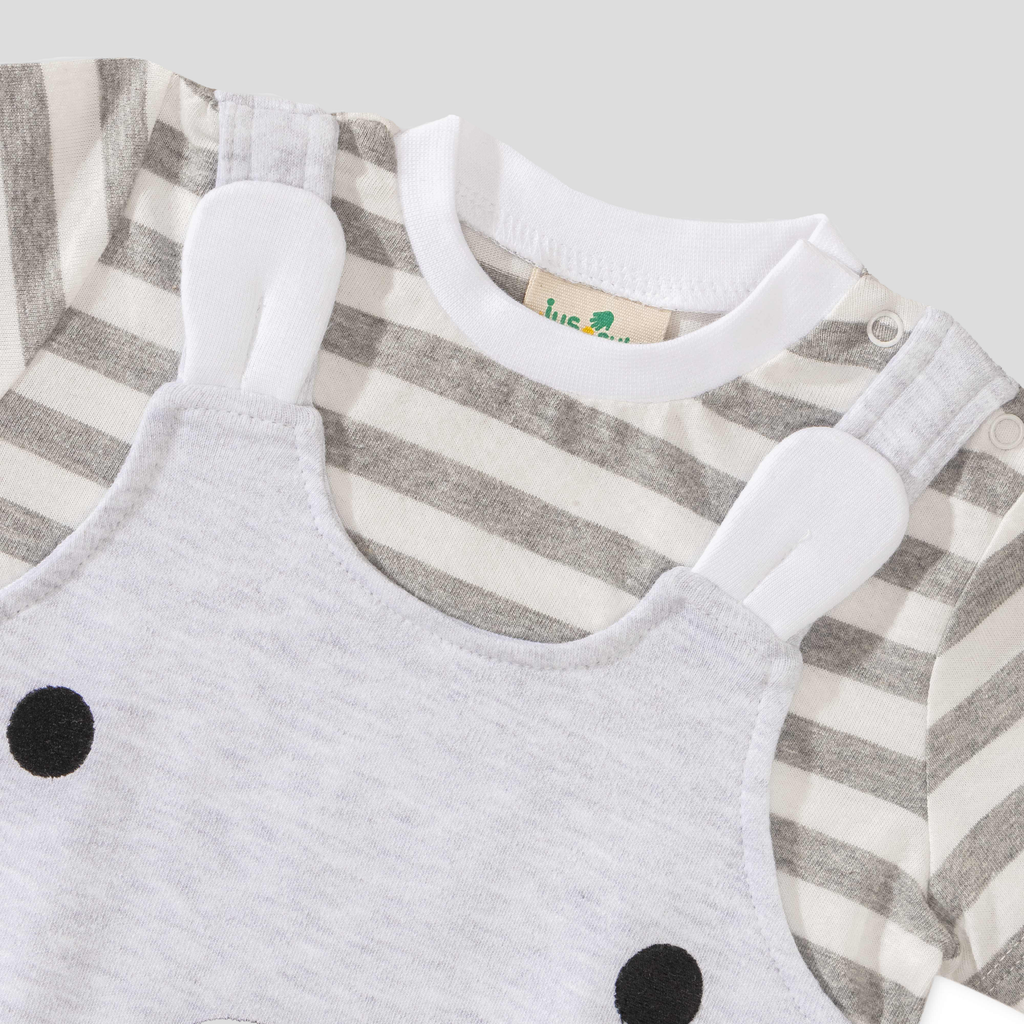 Animal-Themed 2-Piece Romper Set for Baby Boys