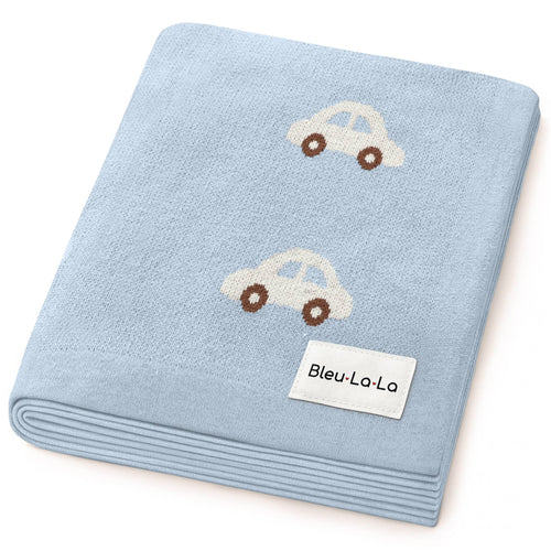 100% Luxury Cotton Receiving Swaddle Baby Blanket - Cars