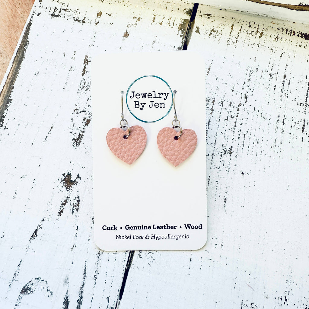 Heart Earrings (Mini): Pink