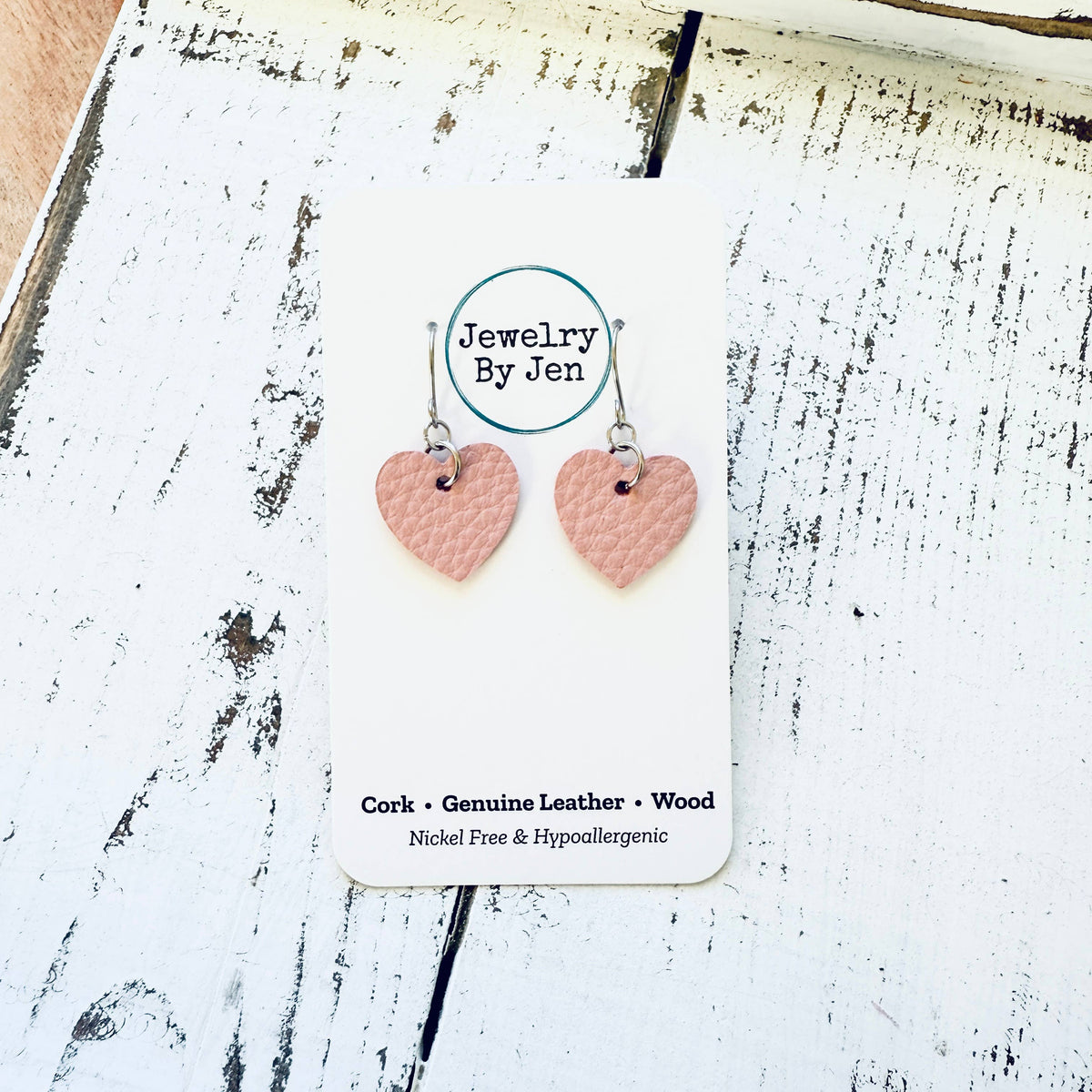 Heart Earrings (Mini): Pink