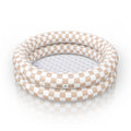 Ali+Oli Two-Ring Inflatable Kiddie Pool (Tan Checkers)