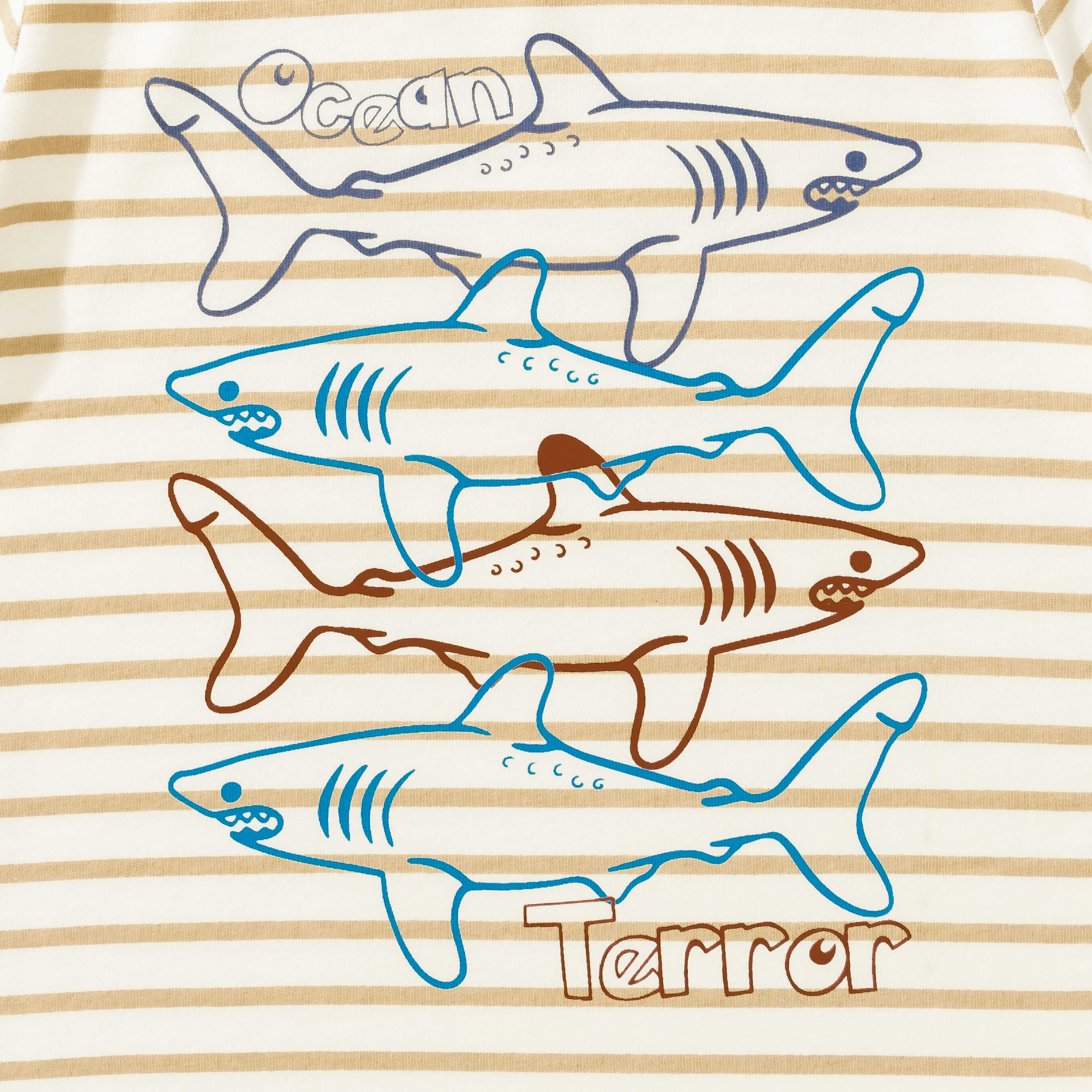 Summer Beige T-Shirt for Toddler Boys