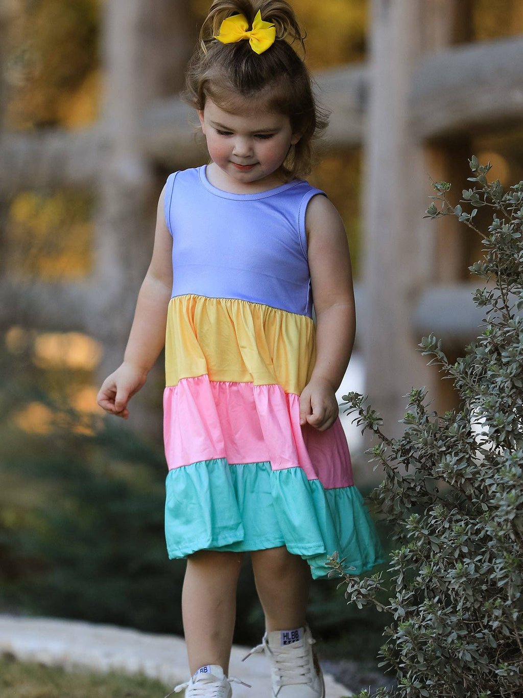 Rainbow Star Colorful 3-Piece Dress Set: 4-5Y