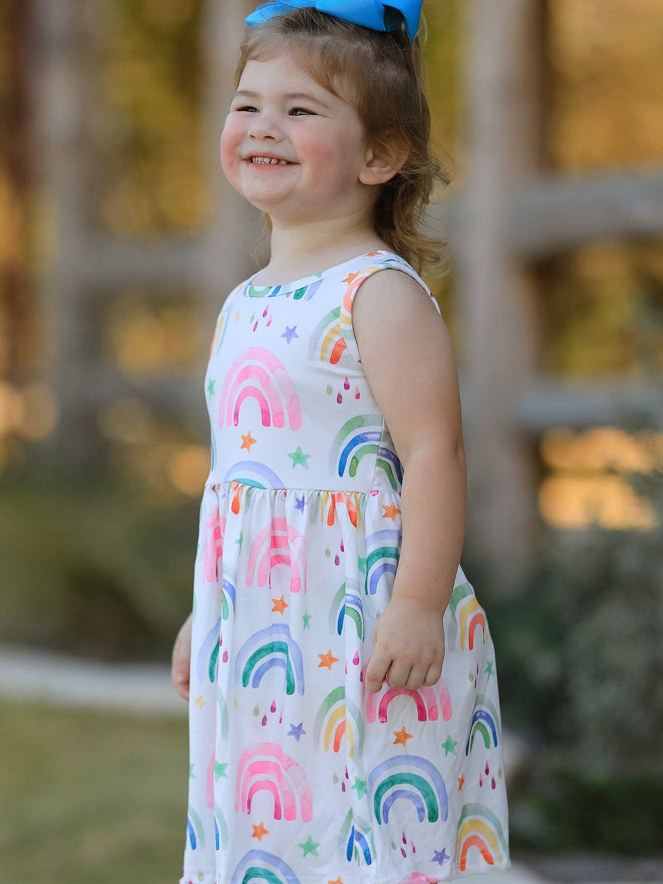 Rainbow Star Colorful 3-Piece Dress Set: 7-8Y