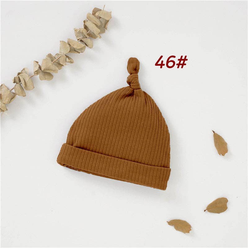 Baby Cotton Beanie Hat for 0-6 Months - All-Season Soft Cap