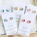 Stud Earrings: Confetti Splash
