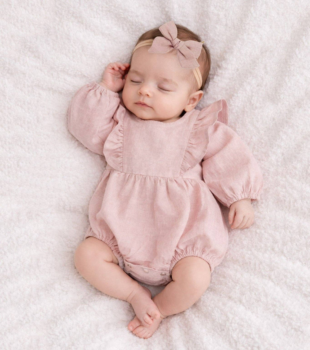 Gabriella Longsleeve Romper with Bow