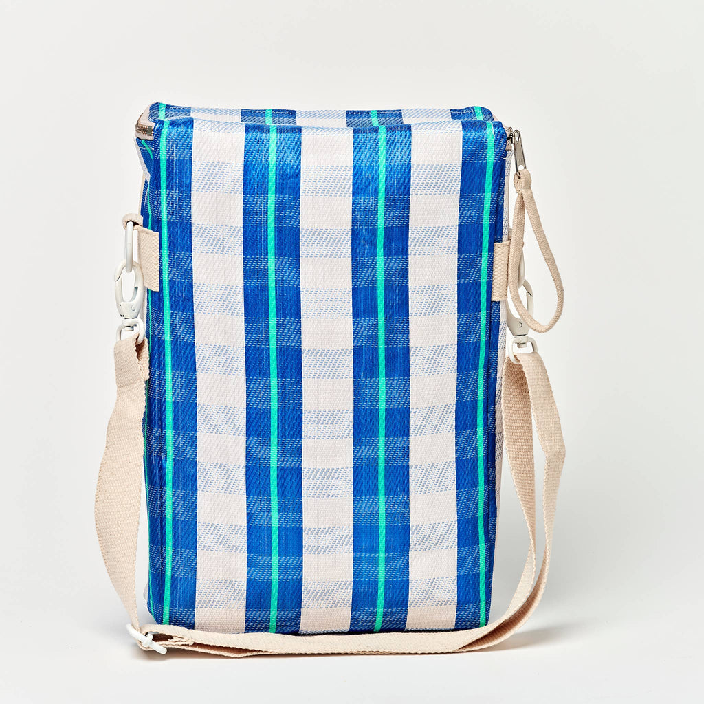 Recycled Nylon Drinks Cooler Bag La Mer Blue Neon