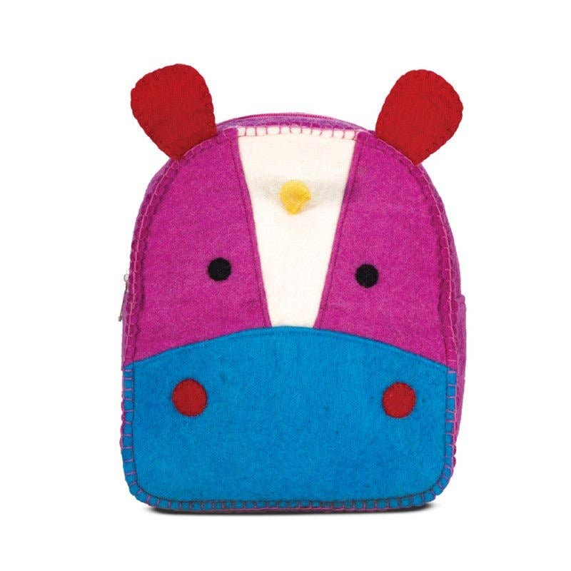 Purple and Turquoise Unicorn Felted Backpack