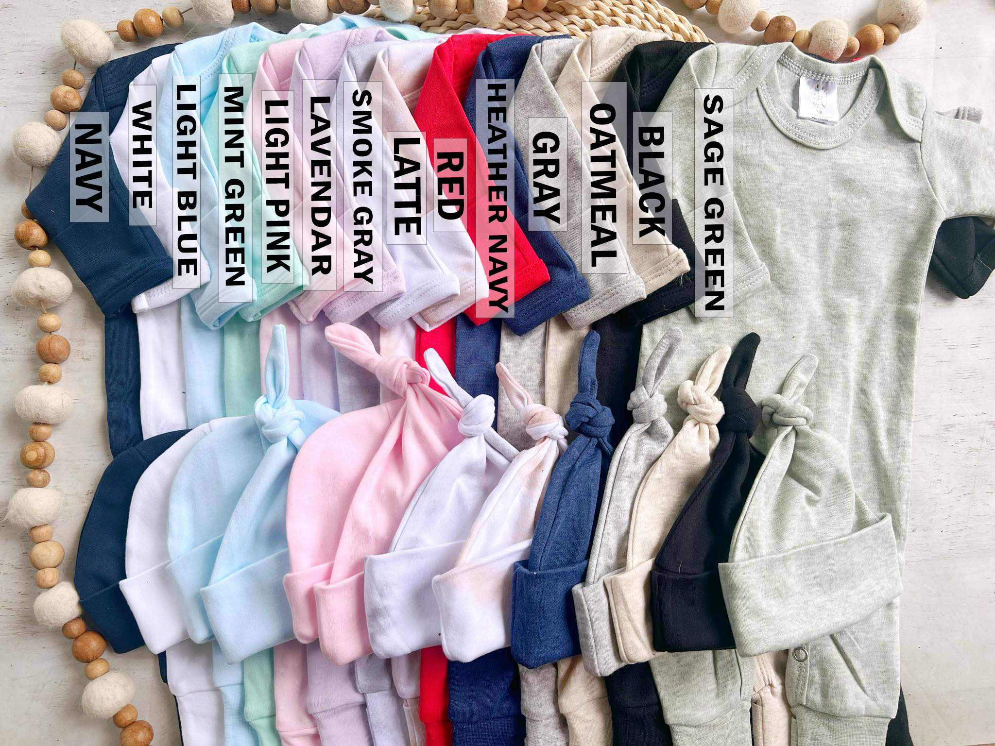 Baby Romper Wholesale Blank - Solids Patterns and Heathers