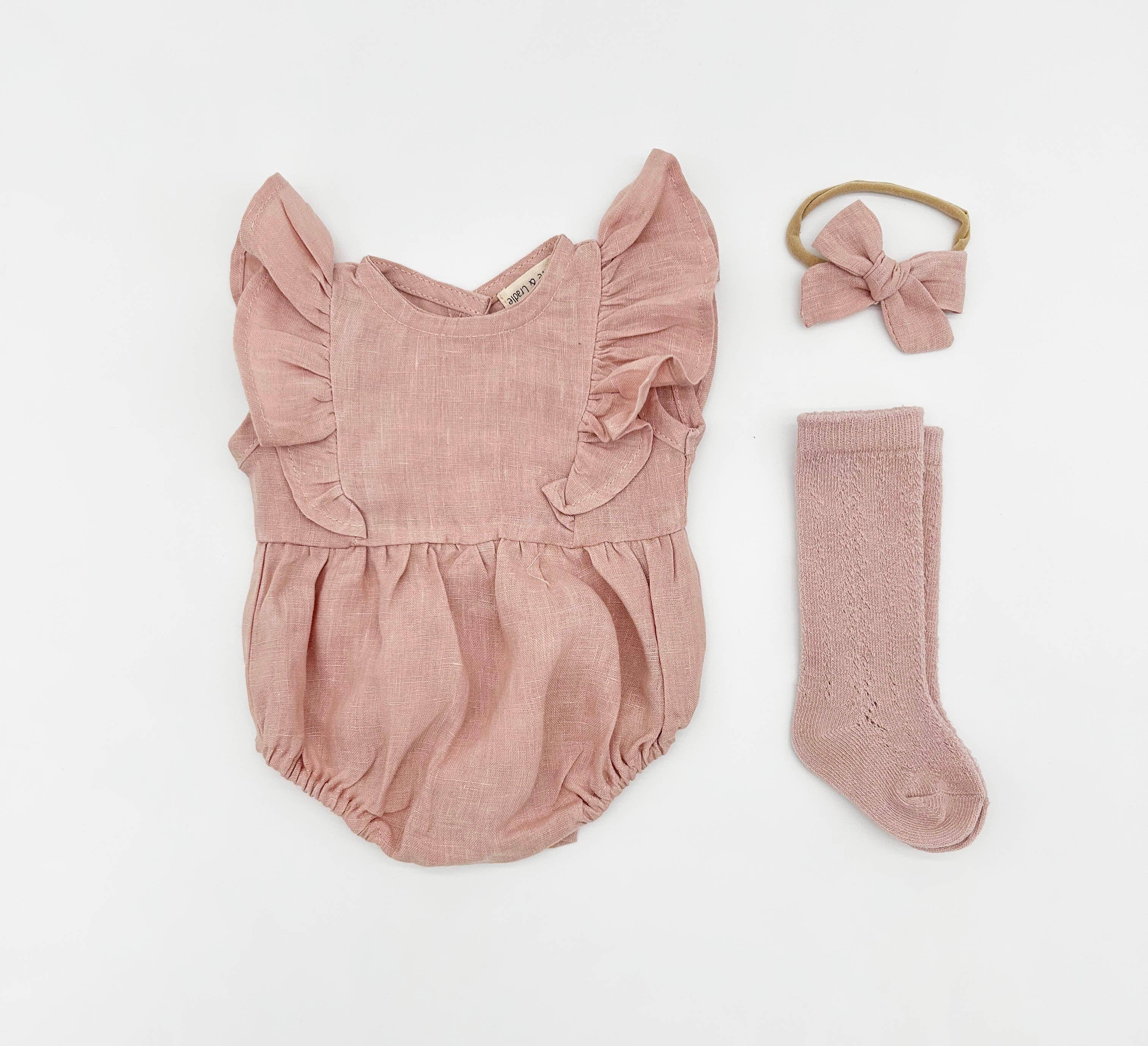 Gabriella Sleeveless Romper 3pc Set