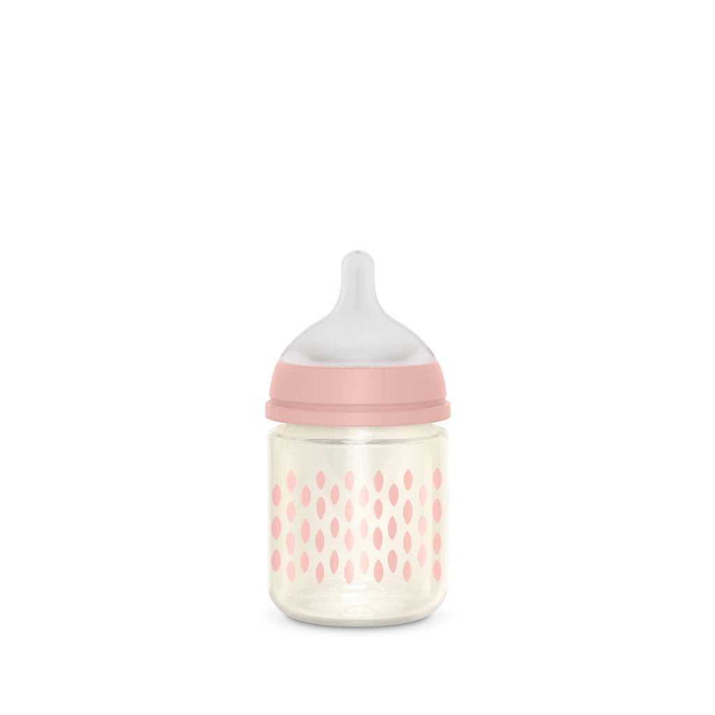 Suavinex Bonhomia SX PRO™ 4oz Glass Bottle, Slow Flow- Pink