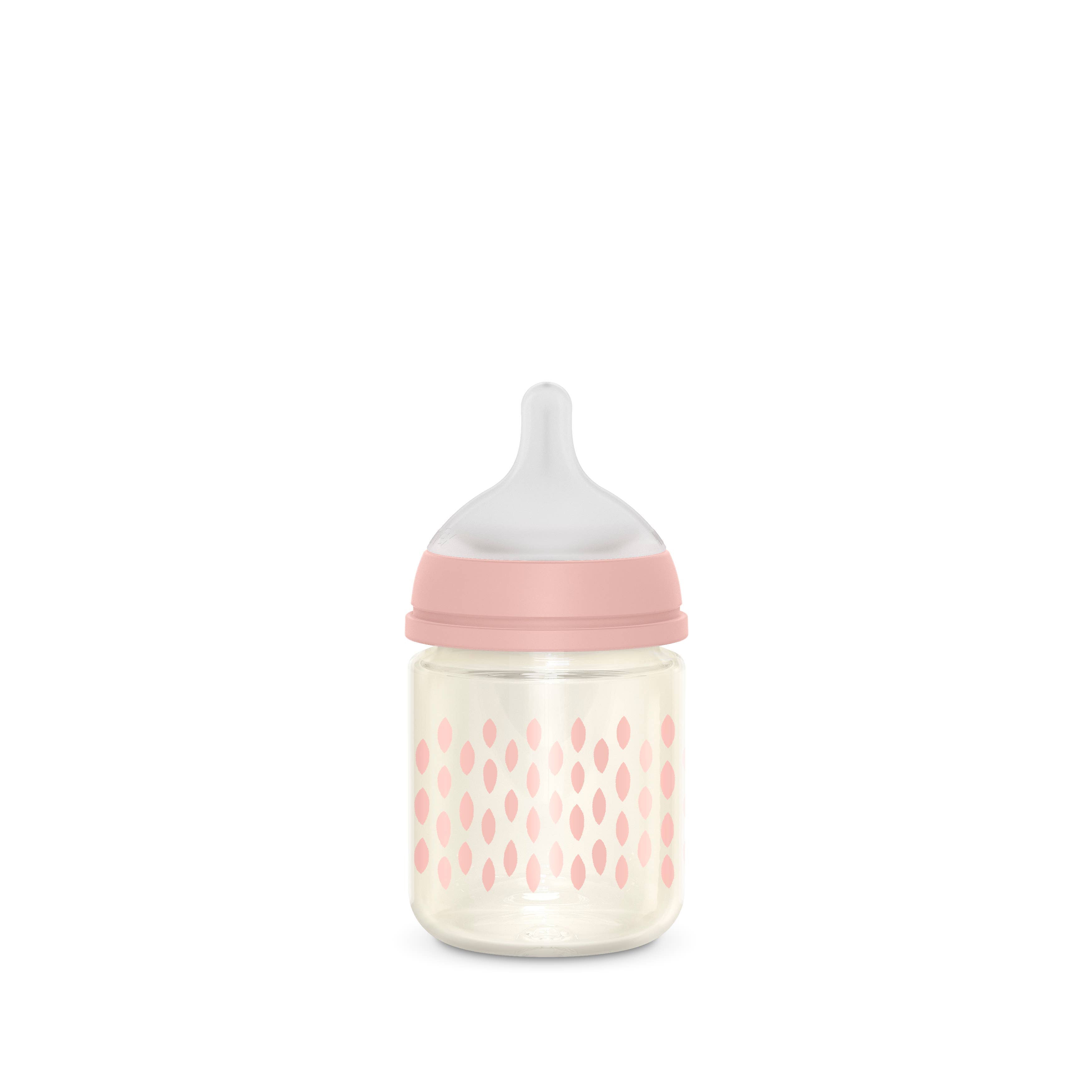 Suavinex Bonhomia SX PRO™ 4oz Glass Bottle, Slow Flow- Pink
