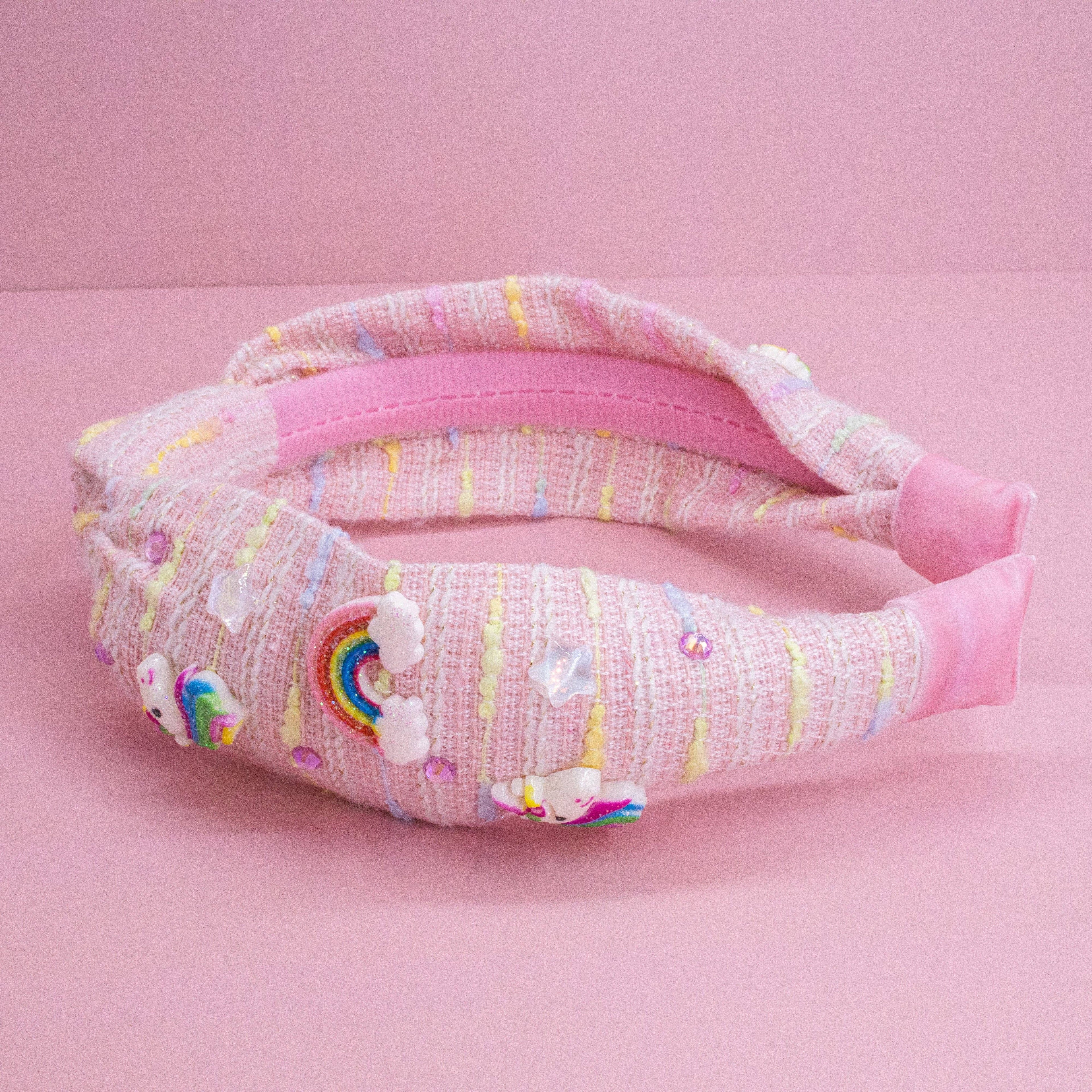 Unicorn Knotted Headband - Rainbow Knot Hair Band for Kids