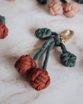 Macrame Cherry Keychain / Bag Charm
