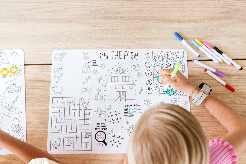 Silicone Reusable Coloring Placemat