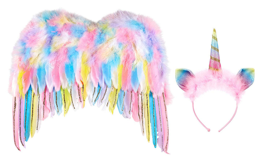 Unicorn Wings & Head band set - Costume Accessory for Kids - Carnival & Festive Use
