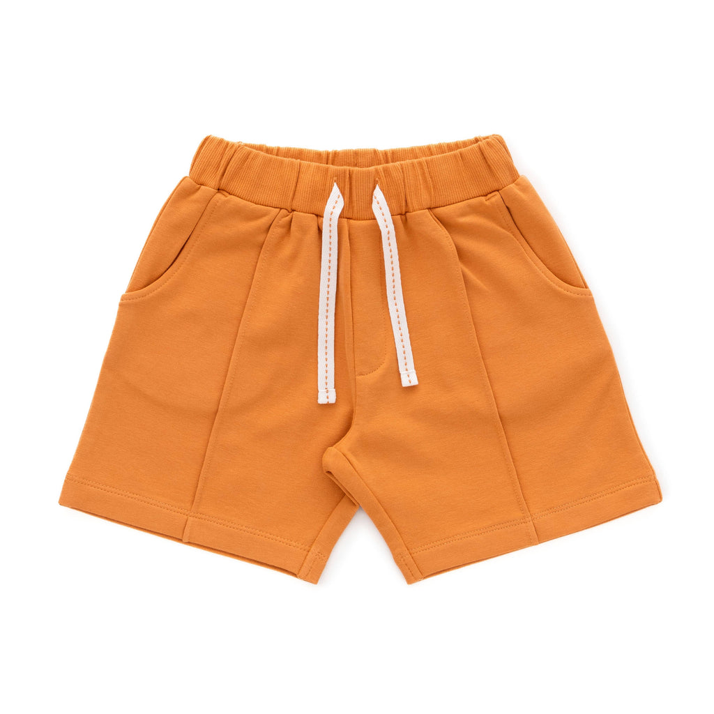 Organic Safari Print Toddler Polo & Shorts Set – Mustard