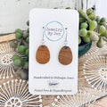 Wood Teardrop Earrings (Small)