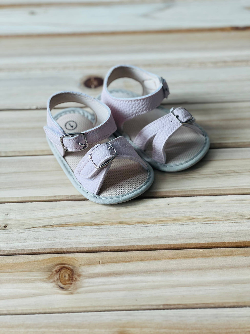 Baby Girls Pink Leather Sandals