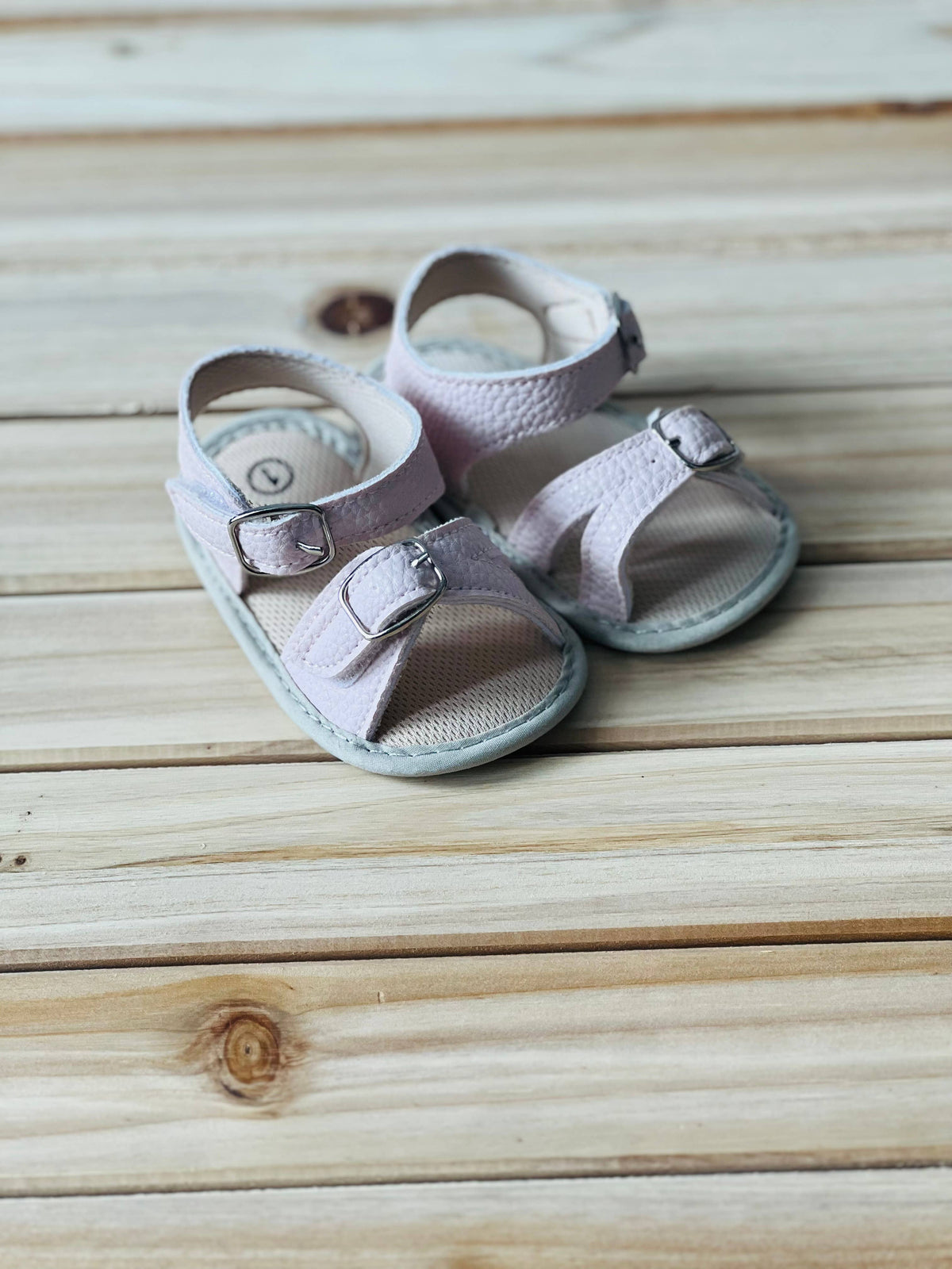 Baby Girls Pink Leather Sandals
