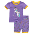 Purple Unicorn Short Sleeve Pajama Set