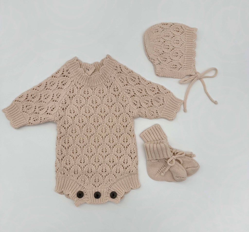 Apricot Pink Lacy Romper