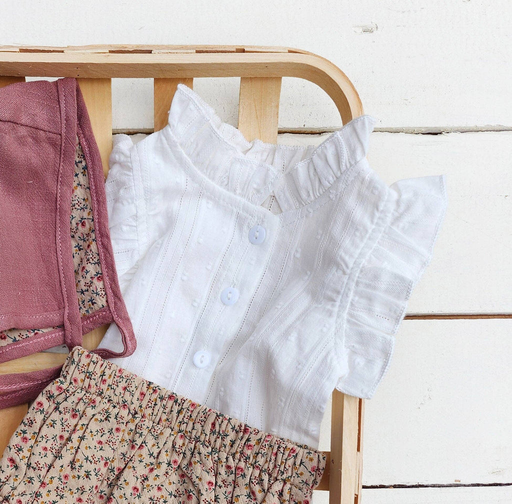 Blouse & Gingham Bloomer Set