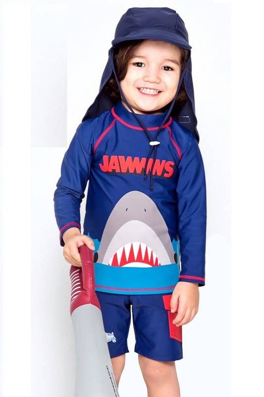 Jaws King Long Sleeve Swimsuit Set