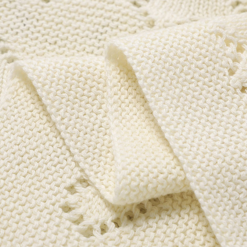 100% Luxury Cotton Receiving Swaddle Baby Blanket - Heart