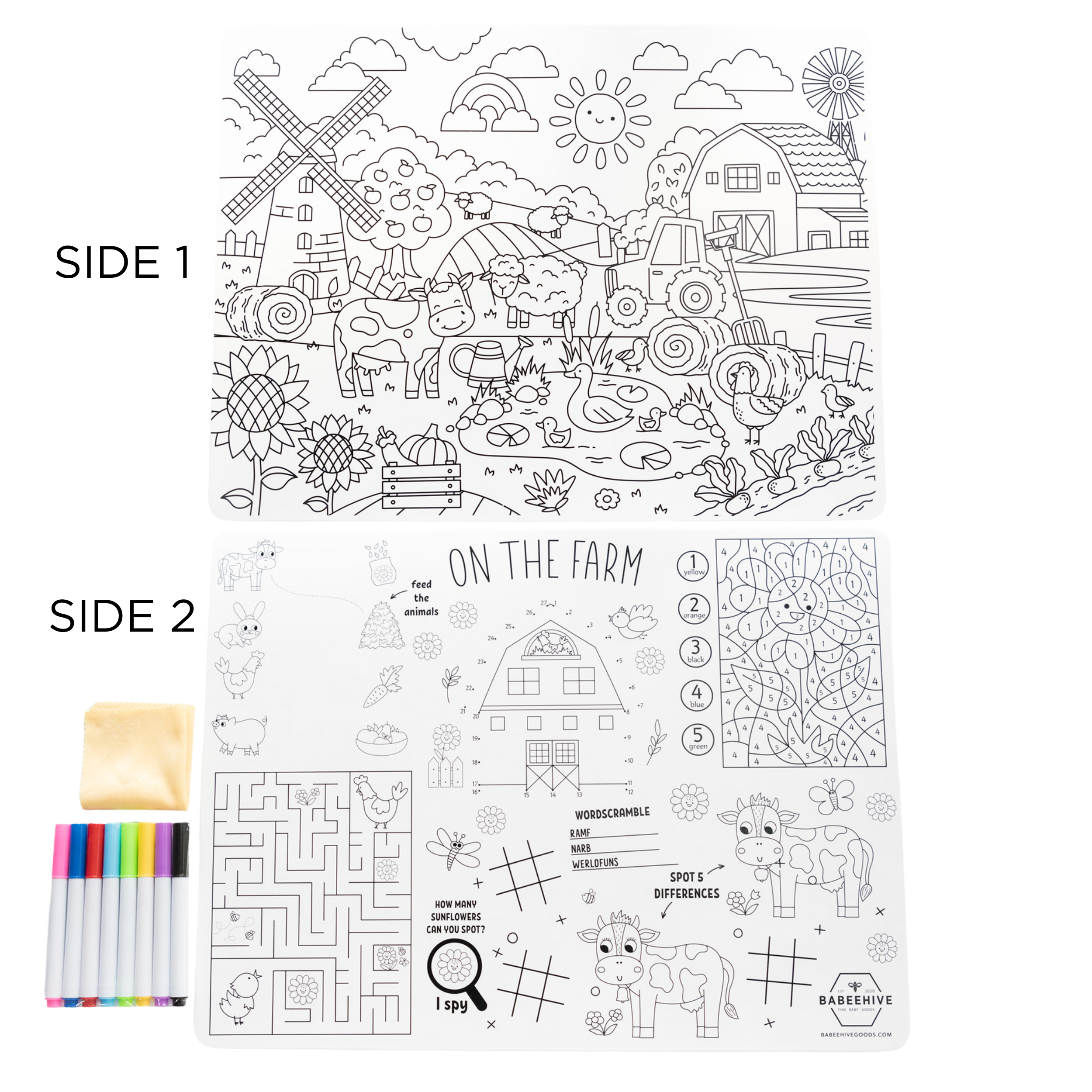 Silicone Reusable Coloring Placemat
