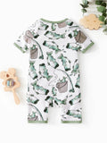 Bamboo Fiber Boy Zipper Bodysuit Pajamas