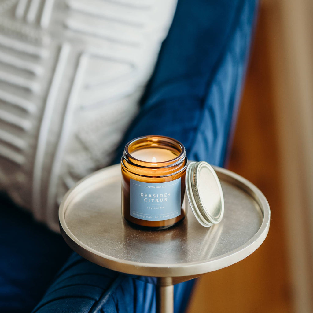 Seaside + Citrus - Mini Amber Jar Soy Candle