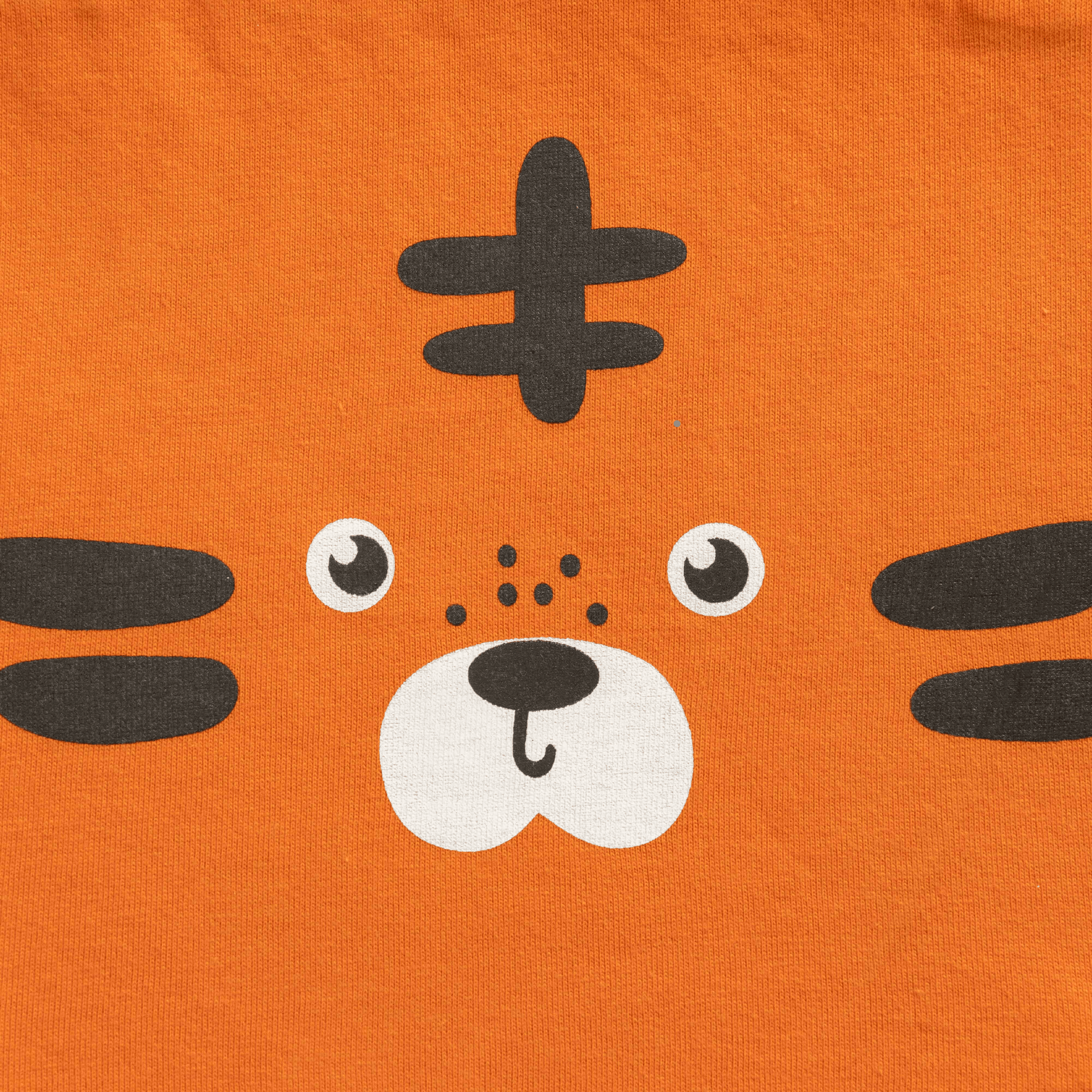 Baby Fox Bodysuit with Cap for Boys - Orange