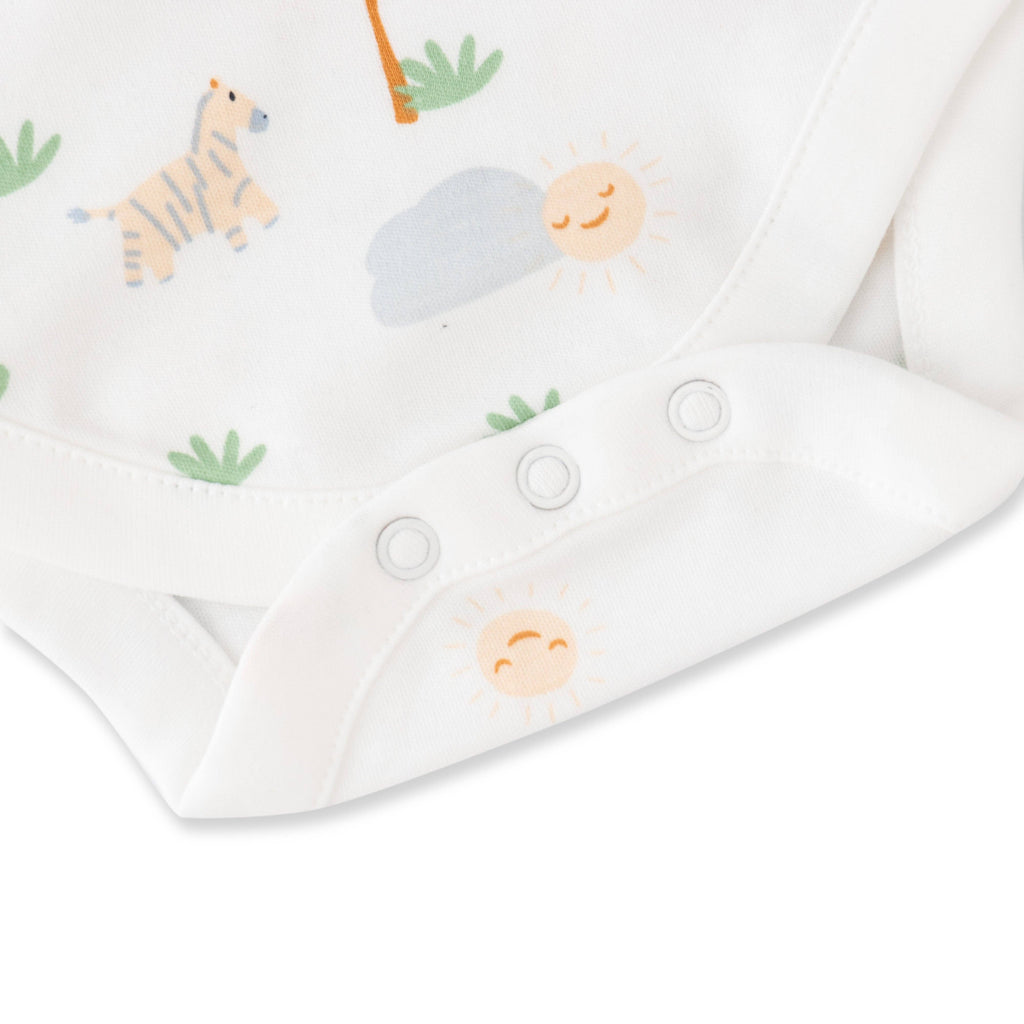 Organic Safari Baby Outfit Set – 3-Piece (Bodysuits & Shorts)
