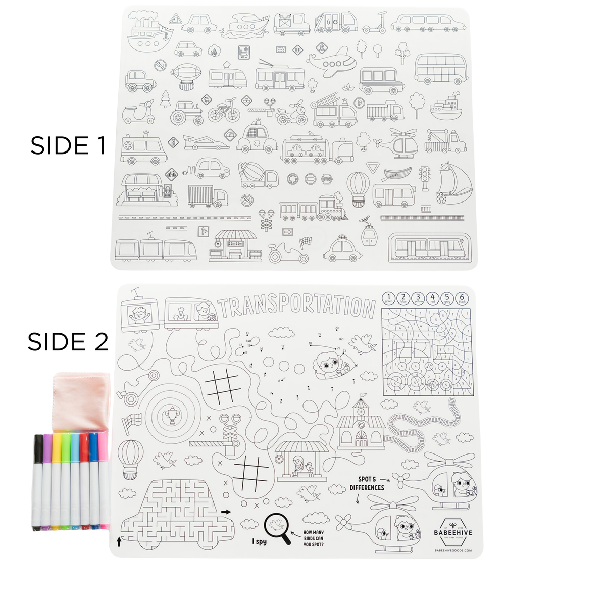 Silicone Reusable Coloring Placemat