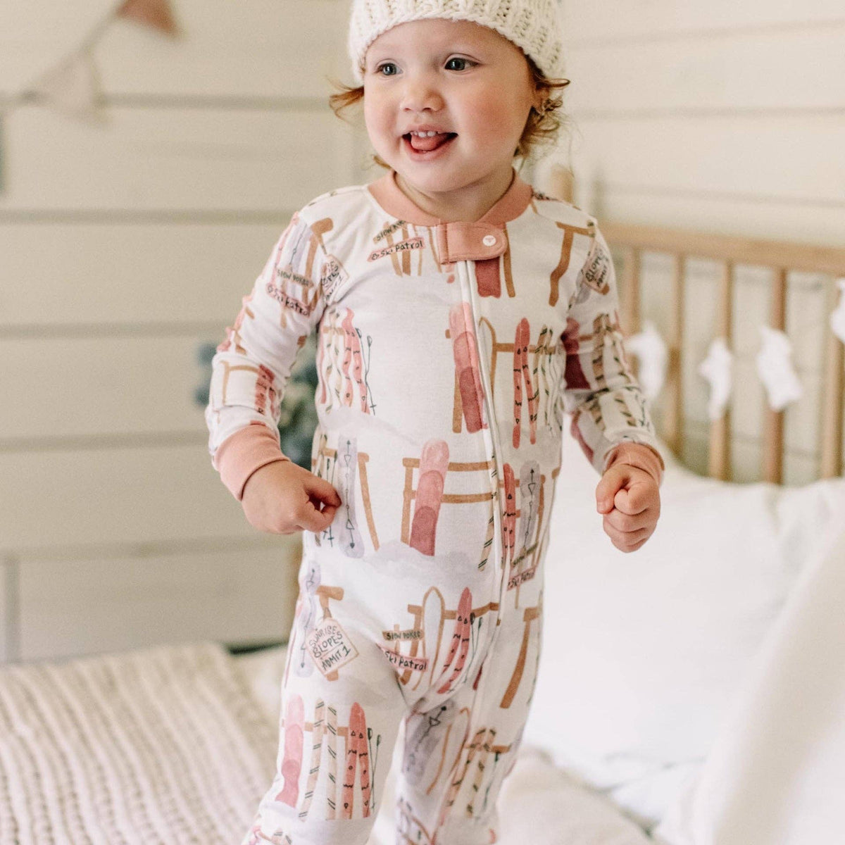 Sunrise Slopes Organic Cotton Two-Piece Pajamas - Organic Rose