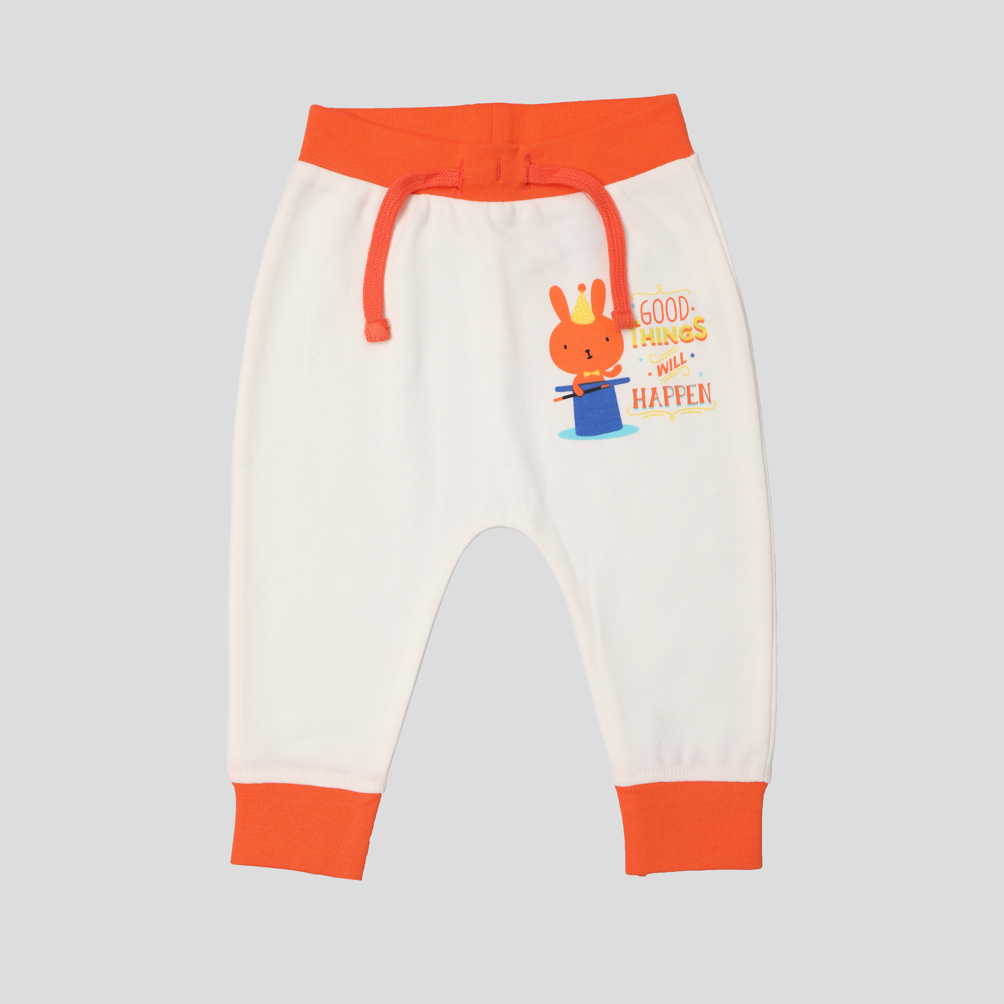 Baby Joggers for Boys - Pack of 2 (Striped & Bunny Print)